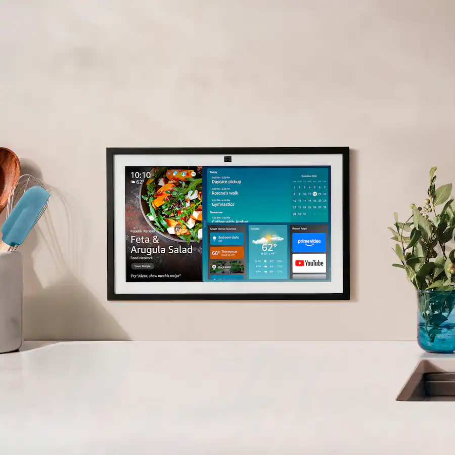 Amazon Echo Show 15 Full HD 15.6" smart display for home organization, with built-in Fire TV and Alexa - Black