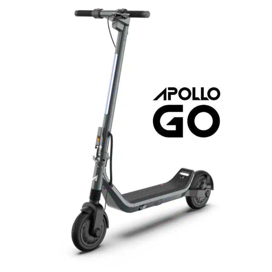 Apollo - Go Premium Dual-Motor Electric Scooter w/40 mi Max Operating Range & 28 mph Max Speed - Space Gray