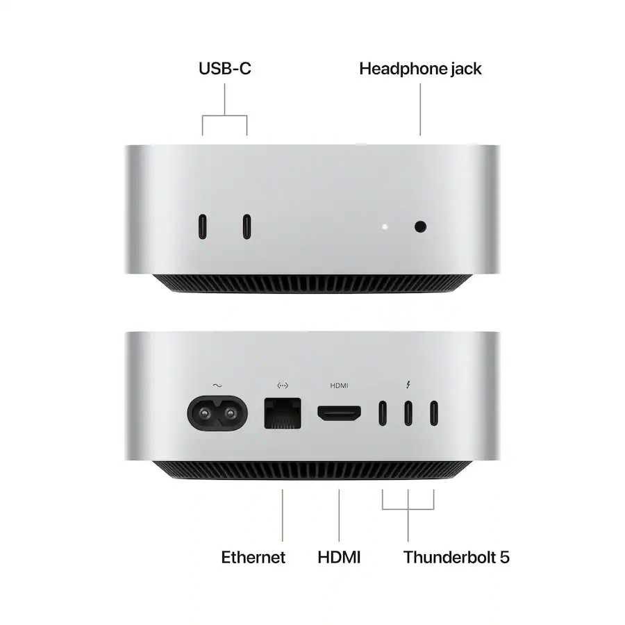 Apple - Mac mini Desktop - M4 Pro chip - Built for Apple Intelligence - 24GB Memory - 512GB SSD - Silver - Refurbished Excellent