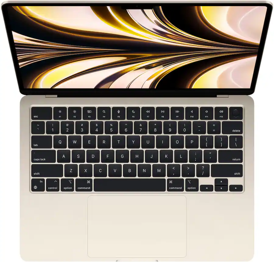 Apple MacBook Air 13.6" Laptop - M2 chip Built for Apple Intelligence - 8GB Memory - 256GB SSD - Starlight - Refurbished Excellent