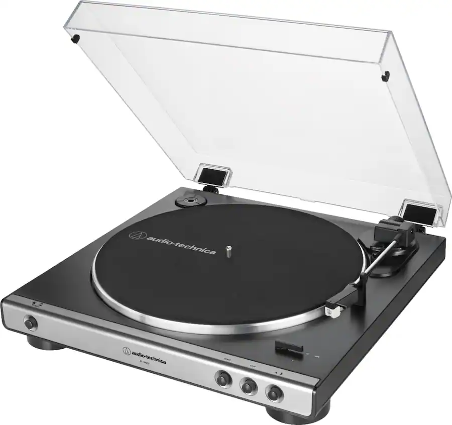 Audio-Technica - Audio Technica AT-LP60X-GM Turntable Gunmetal - Black/Gunmetal