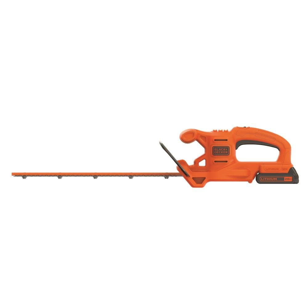 BLACK+DECKER 20V MAX Cordless Hedge Trimmer with 18-Inch Dual-Action Blade, Battery and Charger Included (LHT218C1)