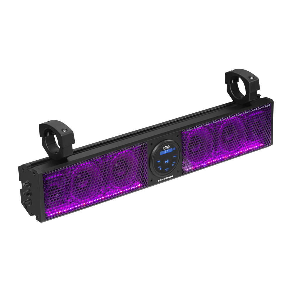 BOSS Audio Systems SB26BRGB 26-Inch Weatherproof Bluetooth Sound Bar for ATV, UTV and Golf Carts with RGB Lighting