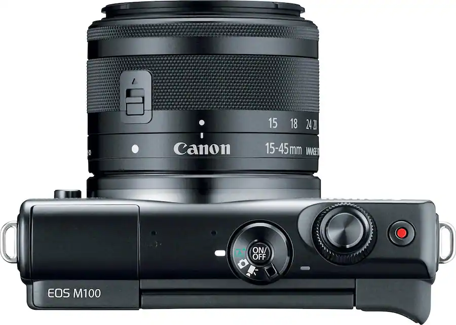 Canon - EOS M100 Mirrorless Camera with EF-M 15-45mm IS STM Zoom Lens - Black