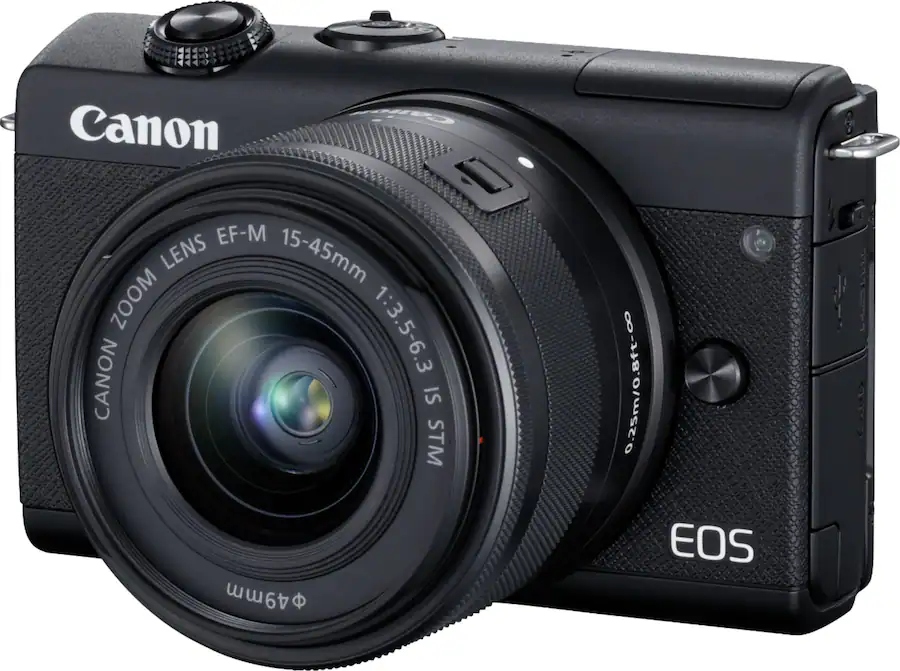 Canon - EOS M200 Mirrorless Camera with EF-M 15-45mm Lens - Black