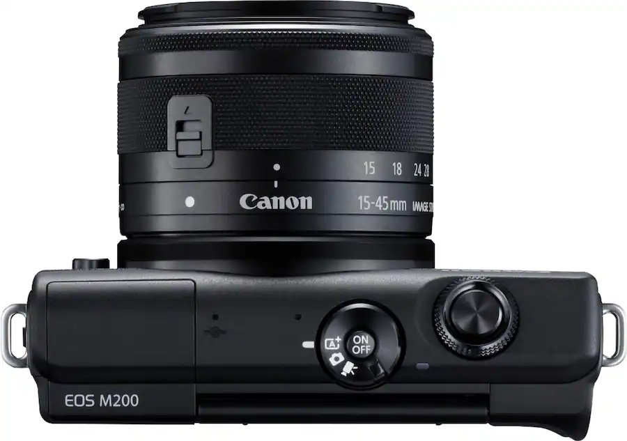 Canon - EOS M200 Mirrorless Camera with EF-M 15-45mm Lens - Black