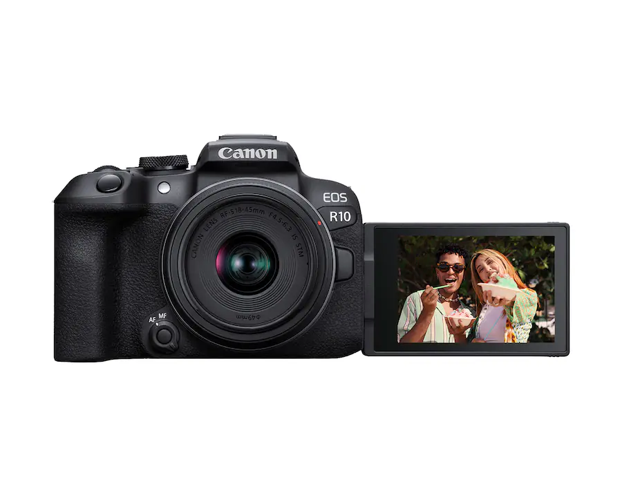 Canon EOS R10 Mirrorless Camera with RF-S18-45 f/4.5-6.3 IS STM Lens Black