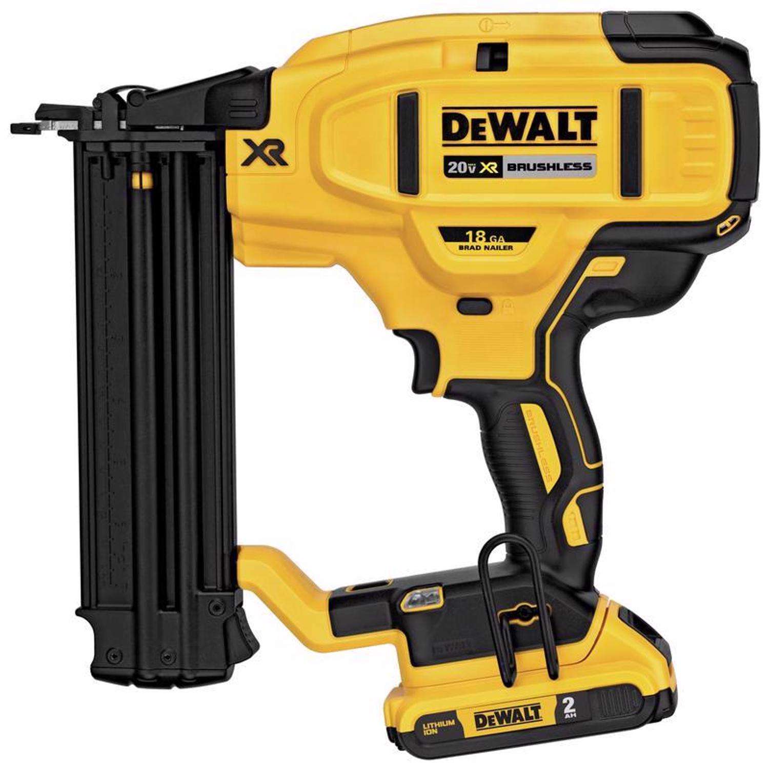 DeWalt 20V MAX XR 18 Ga. Cordless Brad Nailer Kit (Battery & Charger) 20 V