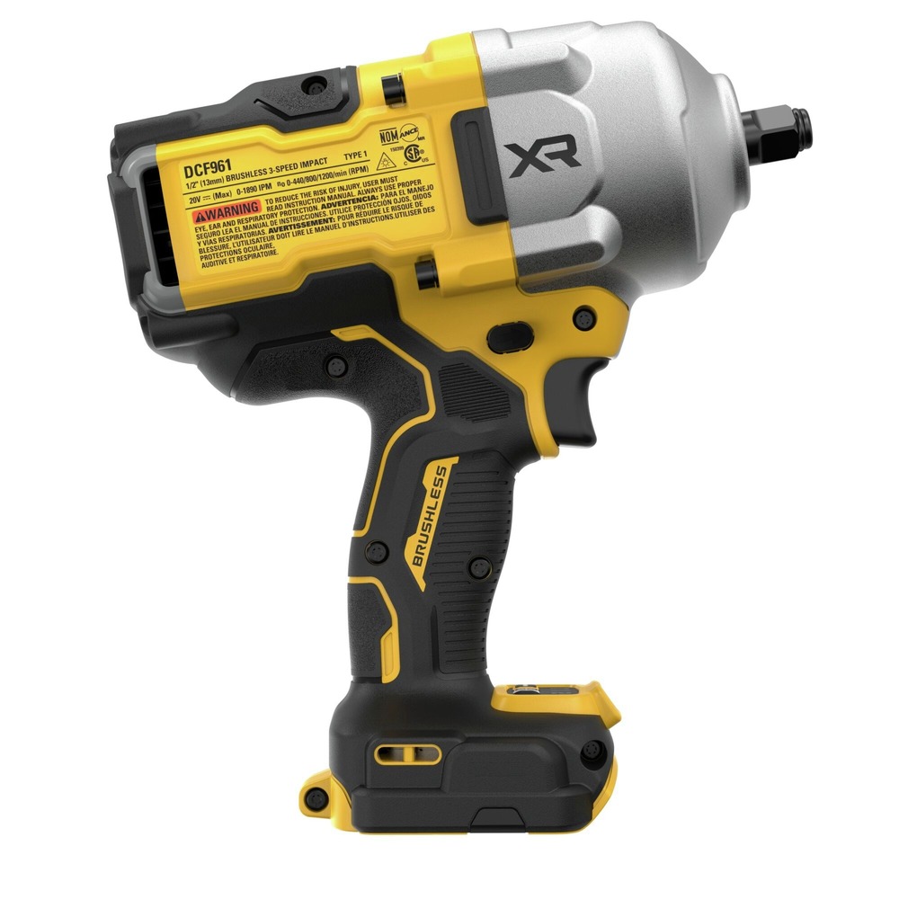 Dewalt 20V MAX XR Brushless Cordless 1/2 in. High Torque Impact Wrench with Hog Ring Anvil (Tool Only) - DCF961B