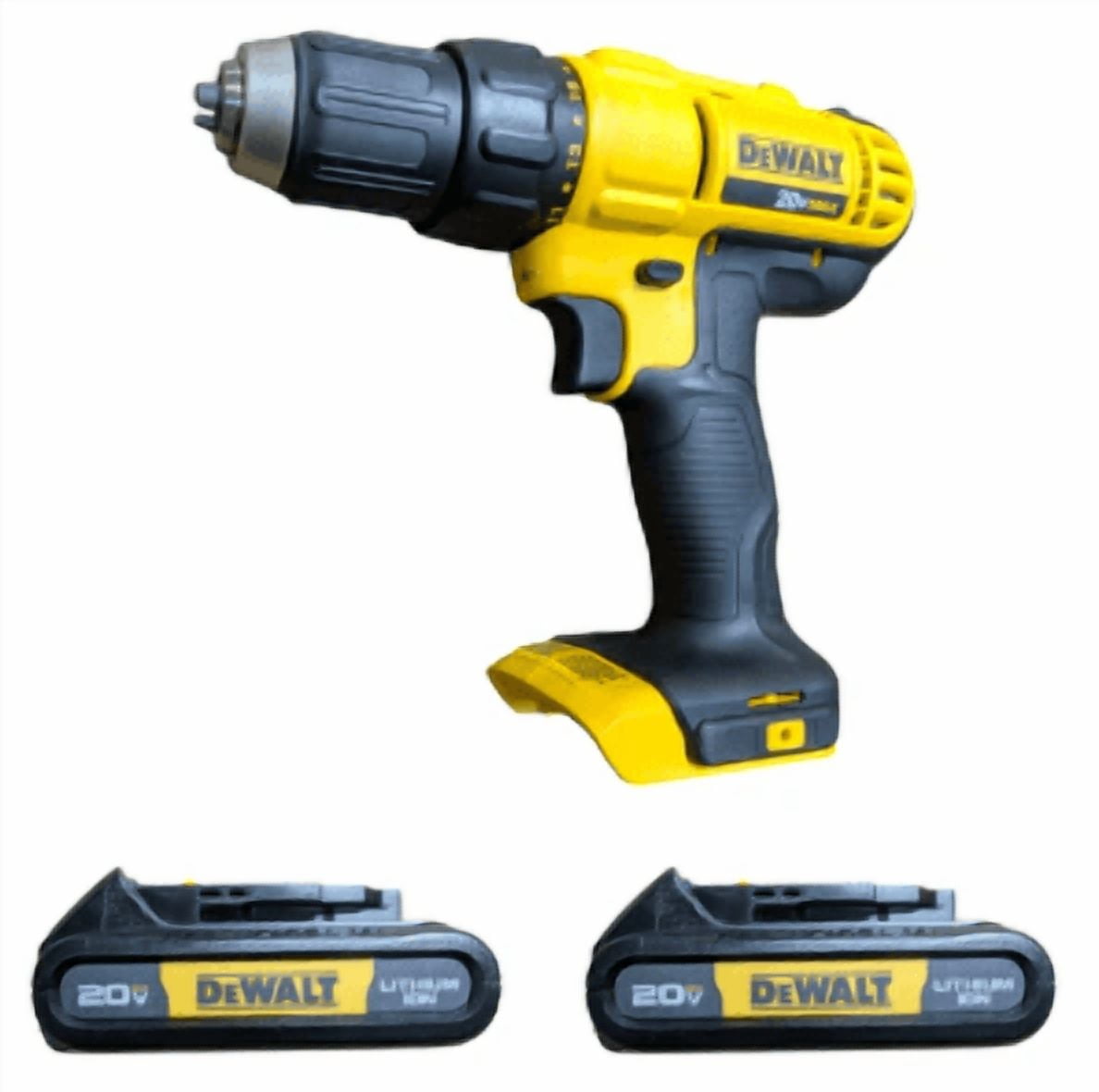 DEWALT DCD771C2 20V 1.3Ah Cordless Drill/Driver Kit, Yellow