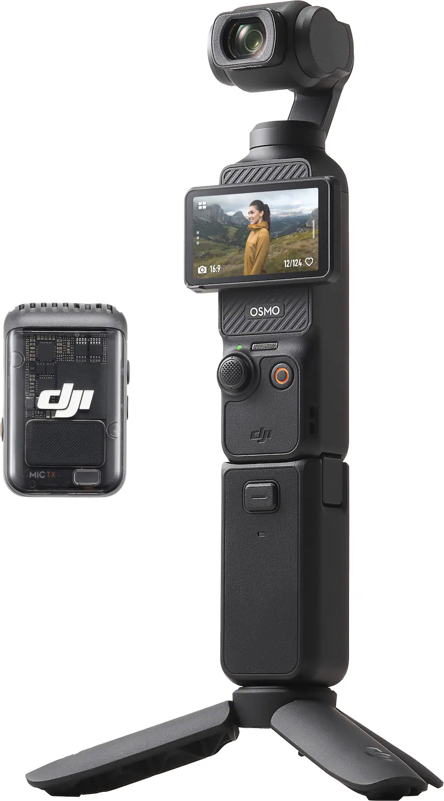 DJI - Osmo Pocket 3 Creator Combo 3-Axis Stabilized 4K Vlog Camera with Rotatable Touchscreen - Gray - Open Box - Excellent