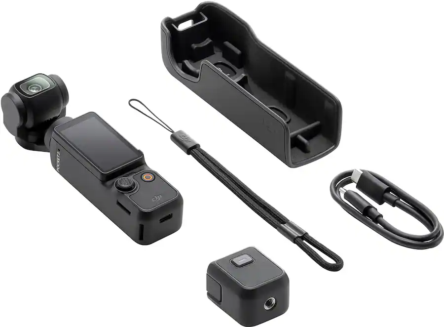 DJI Osmo Pocket 3 3-Axis Stabilized 4K Handheld Camera with Rotatable Touchscreen - Gray