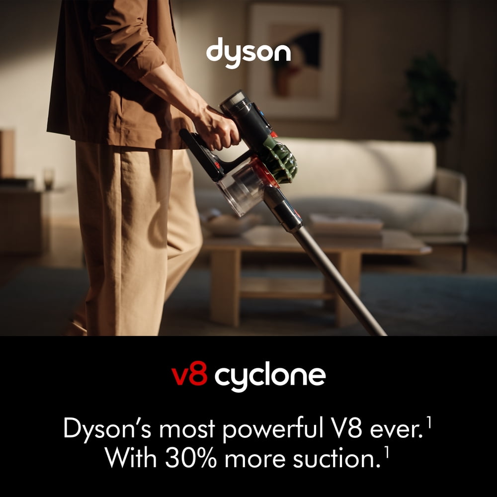 Dyson V8 Cyclone Cordless Stick Vacuum with Motorbar Cleaner Head, Black/Khaki