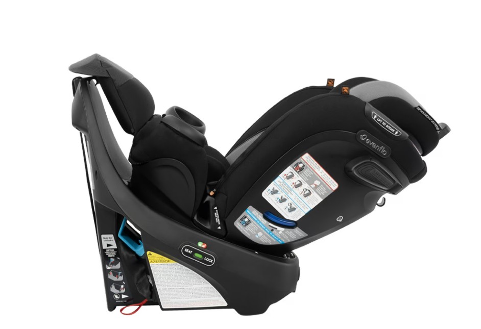 Evenflo Revolve360 Extend All-in-One Rotating Car Seat with Quick Clean Cover, Rockland Green