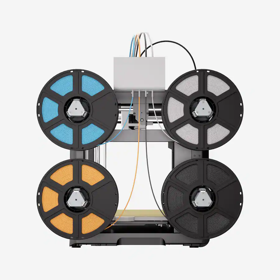 Flashforge - AD5X Multi-Color 3D Printer, 4-Color IFS, Auto Leveling, Max 600mm/s High Speed Printing, 220×220×220mm - Black