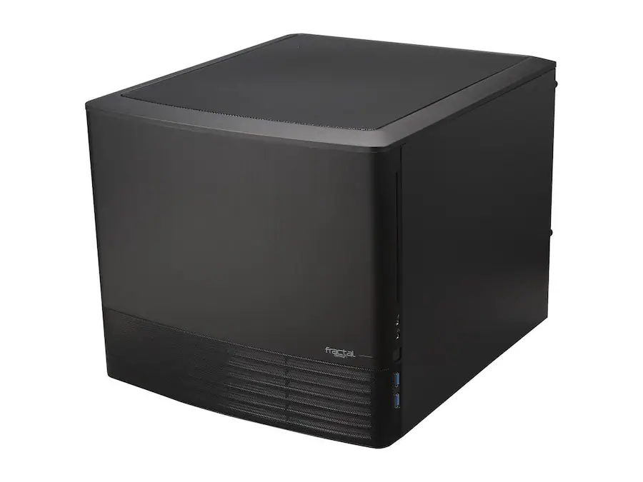 Fractal Design - Node 804 Black Window Aluminum/Steel Micro ATX  Cube Computer Case - Black