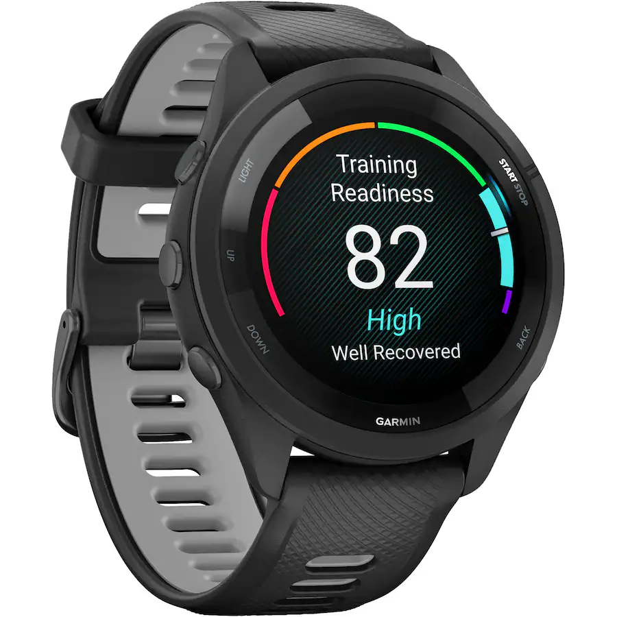 Garmin - Forerunner 265 GPS Smartwatch 46 mm Fiber-Reinforced polymer - Black - (2023)