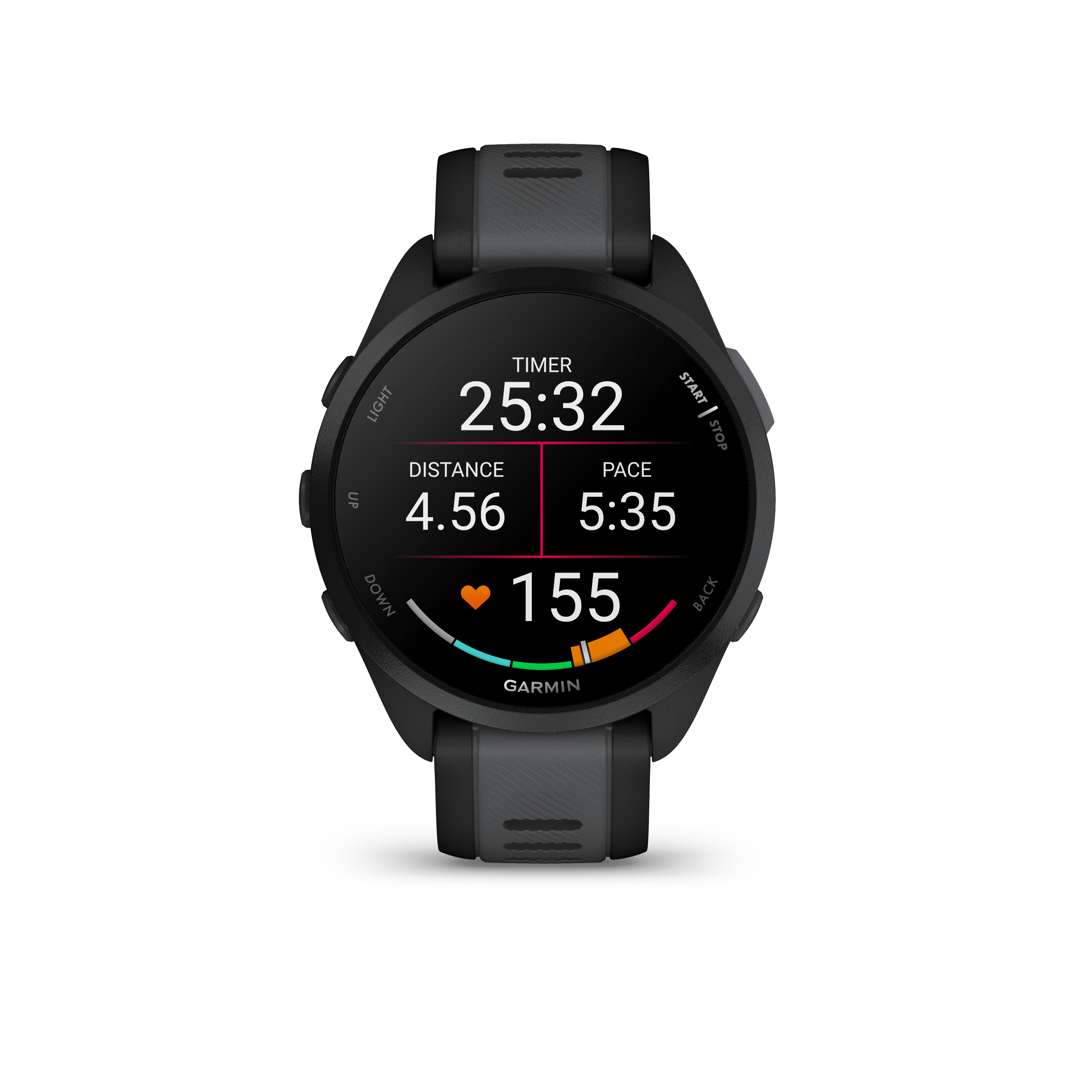 Garmin Forerunner 165 GPS Running Smartwatch with AMOLED Touchscreen, Training Metrics and Recovery Insights, Black