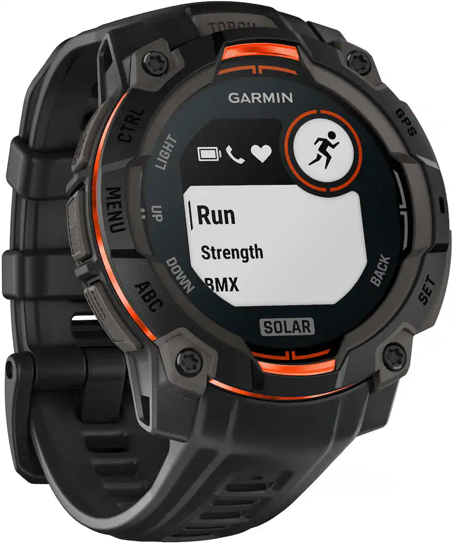 Garmin Instinct 3 Solar GPS Smartwatch 45 mm Fiber-reinforced Polymer - Black with Black Band - (2025)
