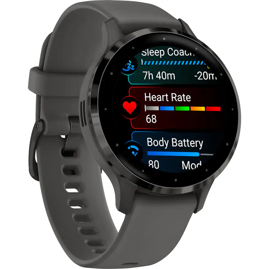 Garmin Venu 3S GPS Smartwatch 41 mm Fiber-reinforced polymer - Stainless Steel and Pebble Gray - (2023)