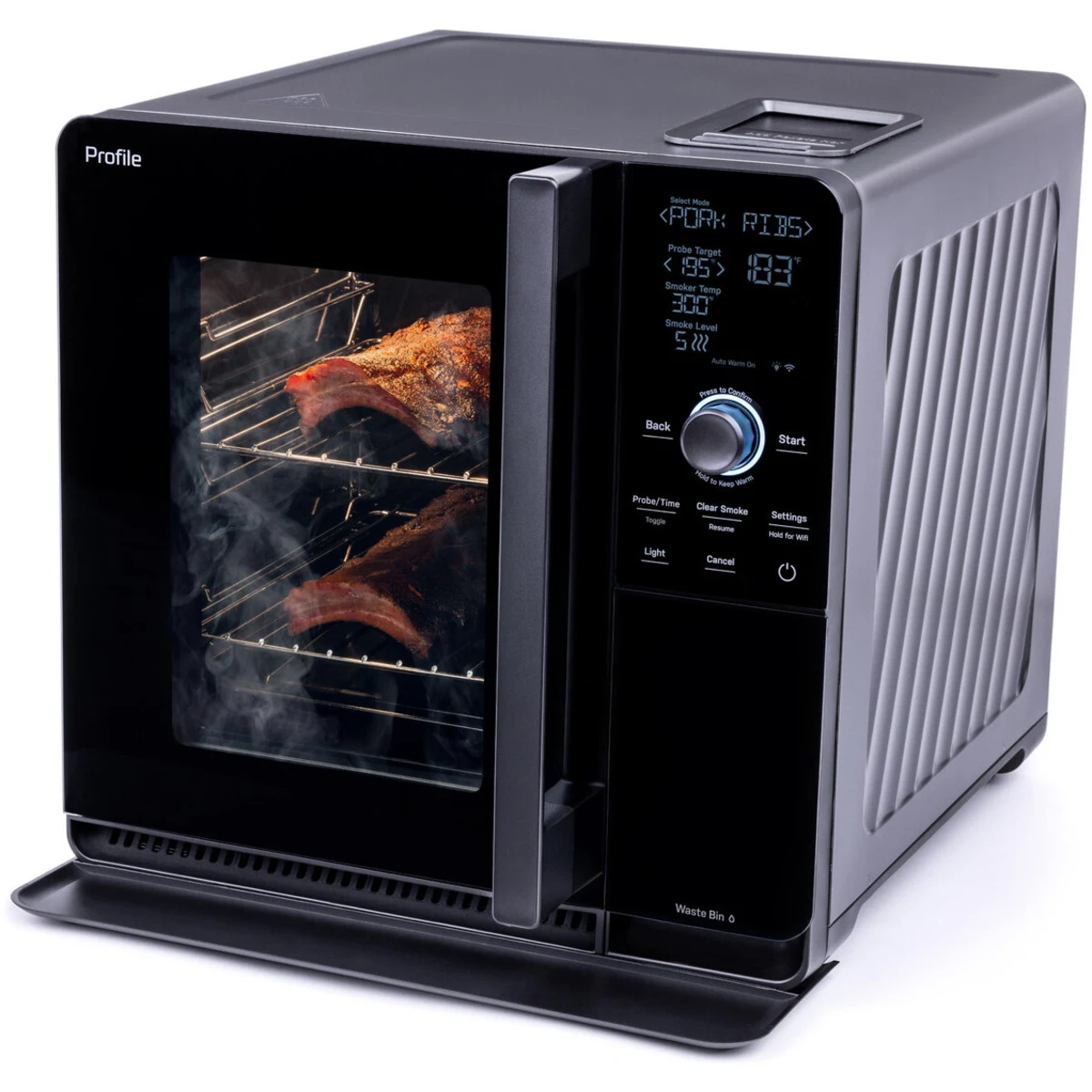 GE Profile Smart Indoor Smoker Black