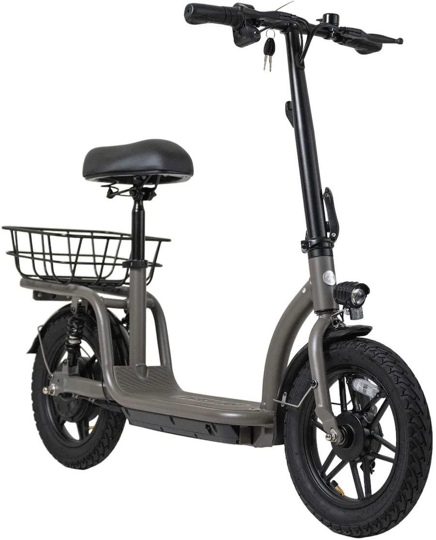 GoTrax - FLEX VOYAGER Electric Scooter w/16mi Operating Range & 15.5mph Max Speed - Gray