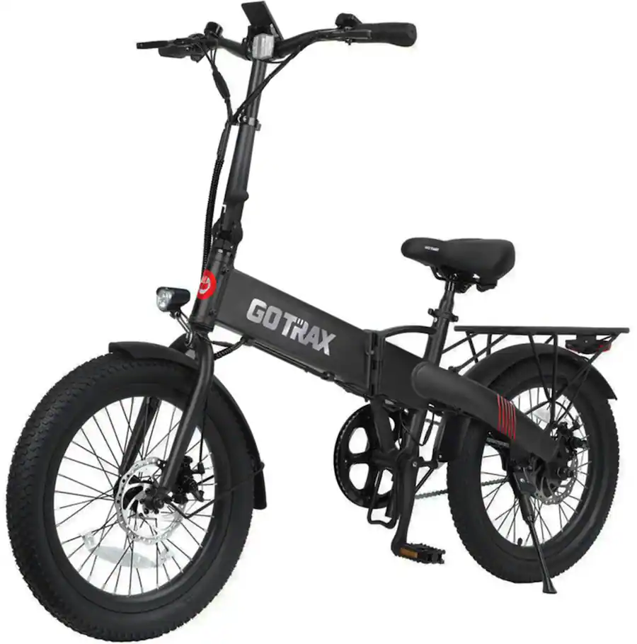 GoTrax Z4 LITE Folding eBike w/ 25mi Max Operating Range and 20mph Max Speed - Black