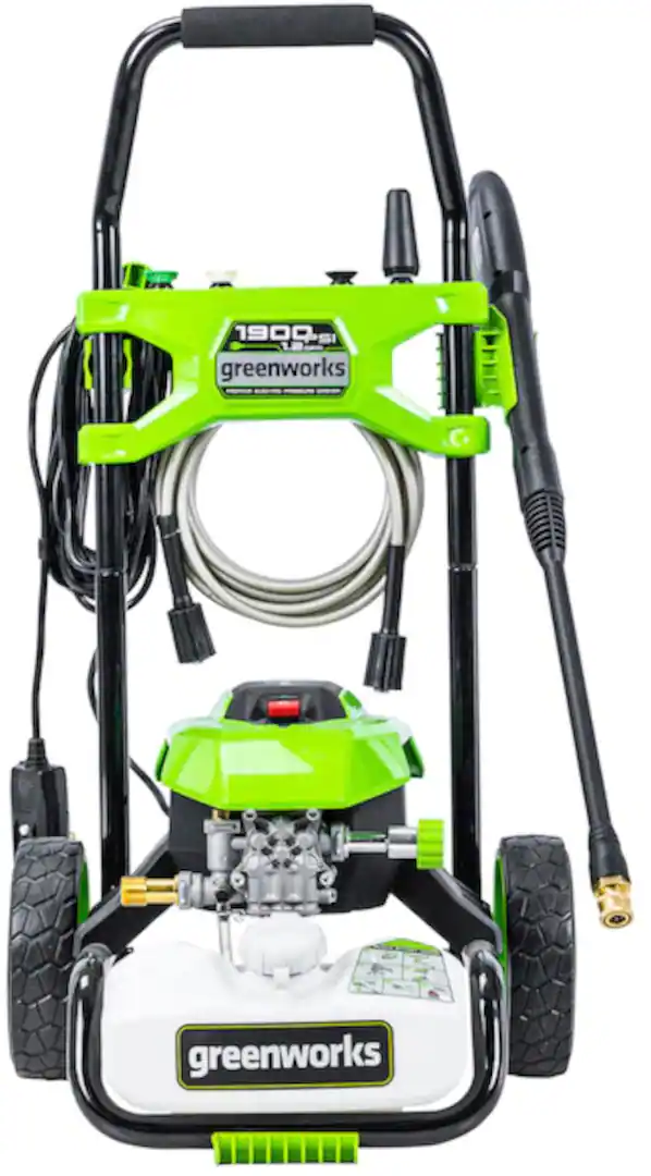 Greenworks Electric Pressure Washer up to 1900 PSI at 1.2 GPM Green