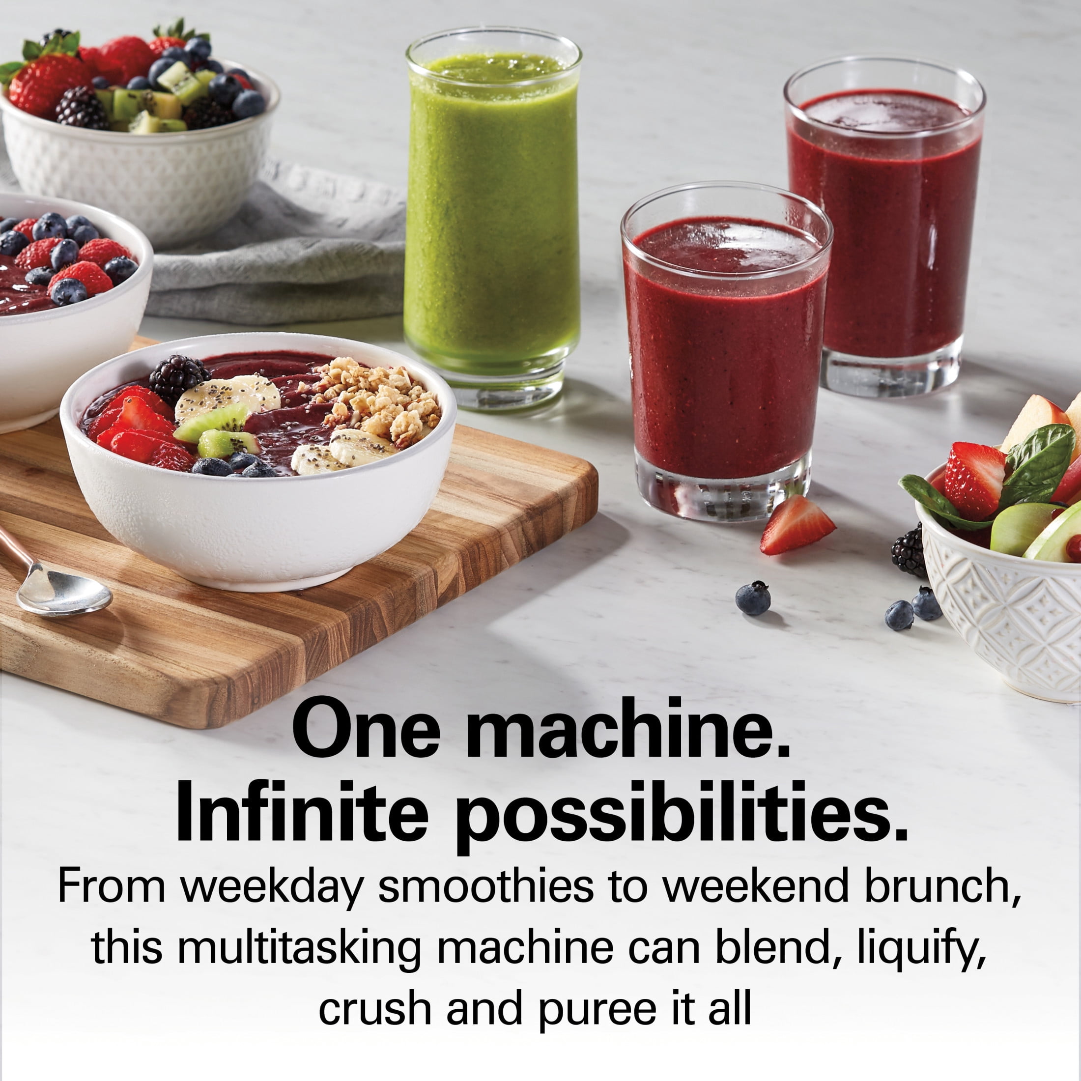 Hamilton Beach PowerMax Professional 1680W Blender with 48 oz Glass Jar for Smoothies, Shakes and Ice Crushing (58600J), Gray