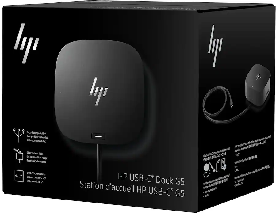 HP - G5 USB-C Universal Docking Station - Black