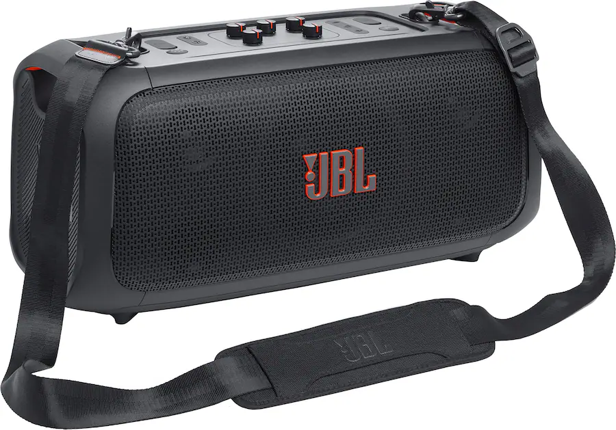 JBL - PartyBox On-The-Go Essential Portable Wireless Party Speaker with Wireless Microphone - 2024 - Black - Refurbished Excellent