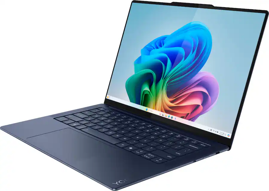 Lenovo - Yoga Slim 7x - Copilot+ PC - 14.5" 3K 90Hz OLED Touch-Screen Laptop - Snapdragon X Elite 2024 - 16GB - 512GB - Cosmic Blue