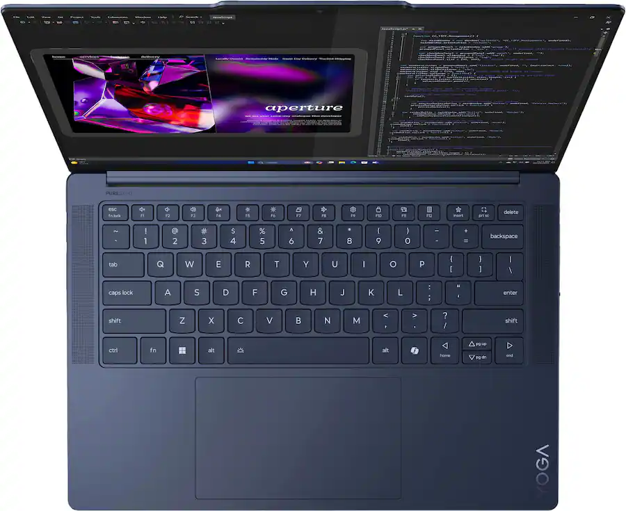 Lenovo - Yoga Slim 7x - Copilot+ PC - 14.5" 3K 90Hz OLED Touch-Screen Laptop - Snapdragon X Elite 2024 - 16GB - 512GB - Cosmic Blue