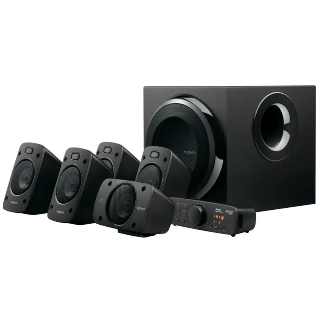 Logitech - Z906 5.1-Channel Satellite Surround Sound Speaker System (6-Piece) - Black