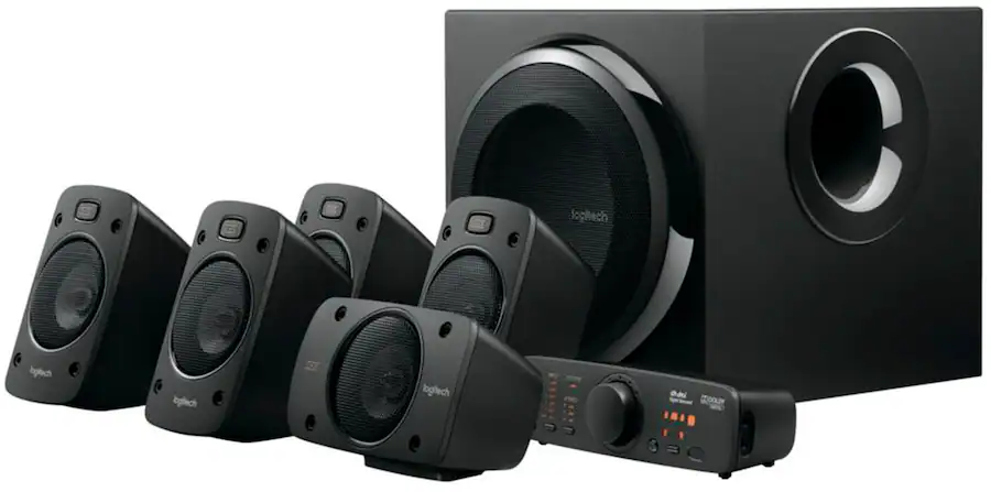 Logitech - Z906 5.1-Channel Satellite Surround Sound Speaker System (6-Piece) - Black