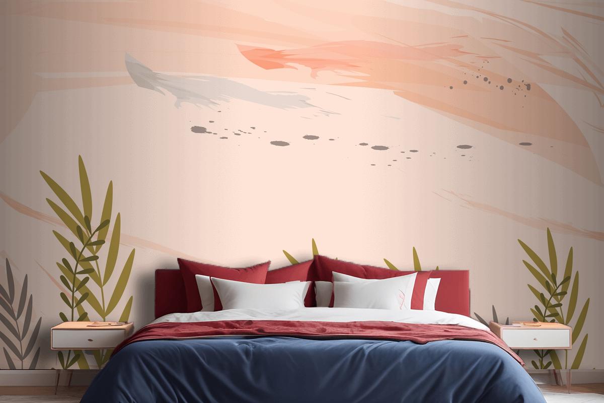 Watercolor Colorful Floral Background Bedroom Wallpaper Mural