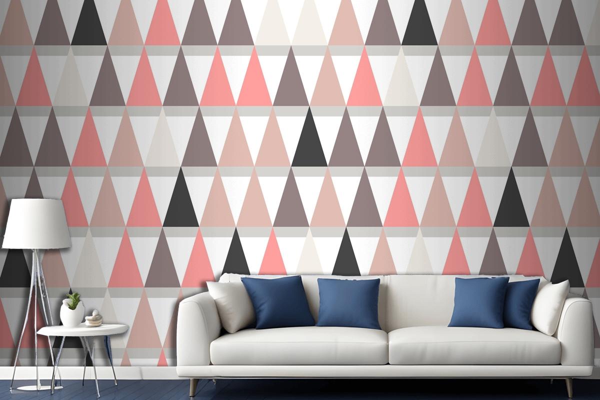 Flat Scandinavian Design Pattern Living Room Wallpaper Mural