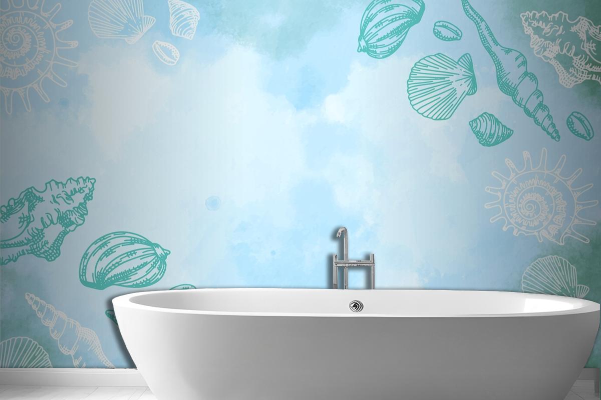 Powder Pastel With Hand Drawn Elements Wallpaper Mural
