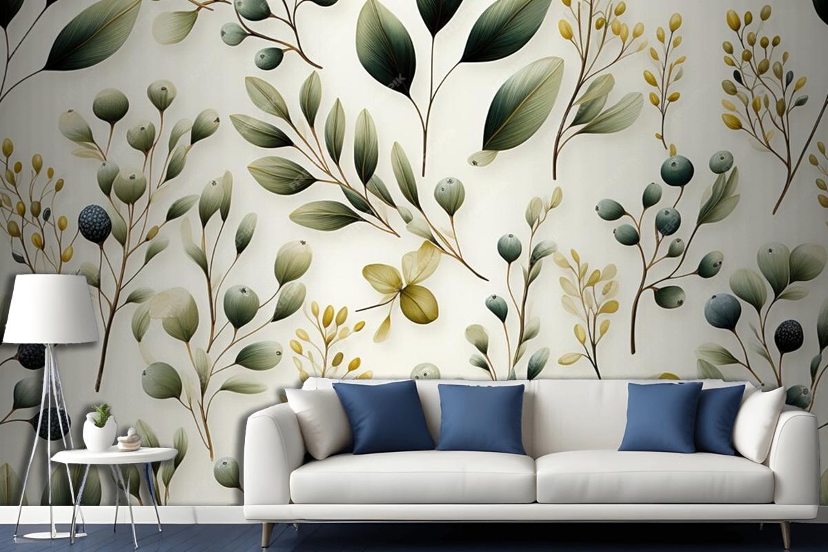 Simple Christmas Seamless Pattern Living Room Wallpaper Mural