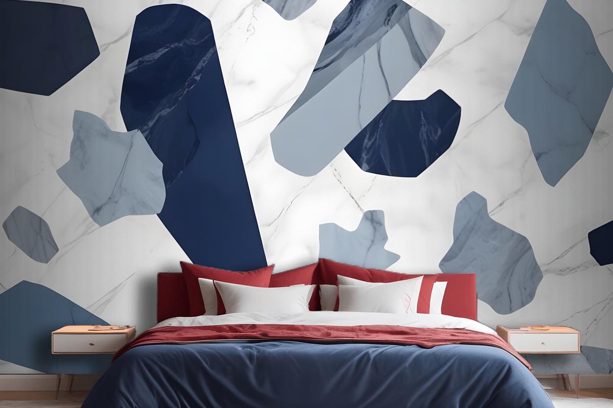 Blue Marble Terrazzo Wallpaper Mural