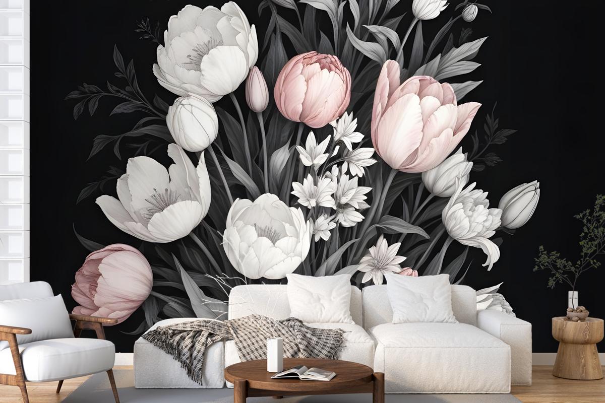 Dutch Floral Bouqet Bedroom Wallpaper Mural