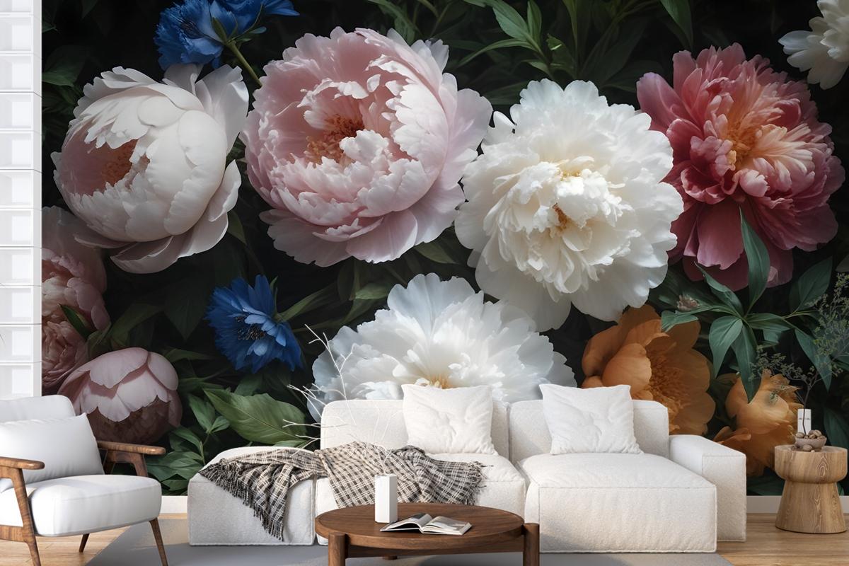 Dutch Floral Victorian Flower Bouqet Bedroom Wallpaper Mural