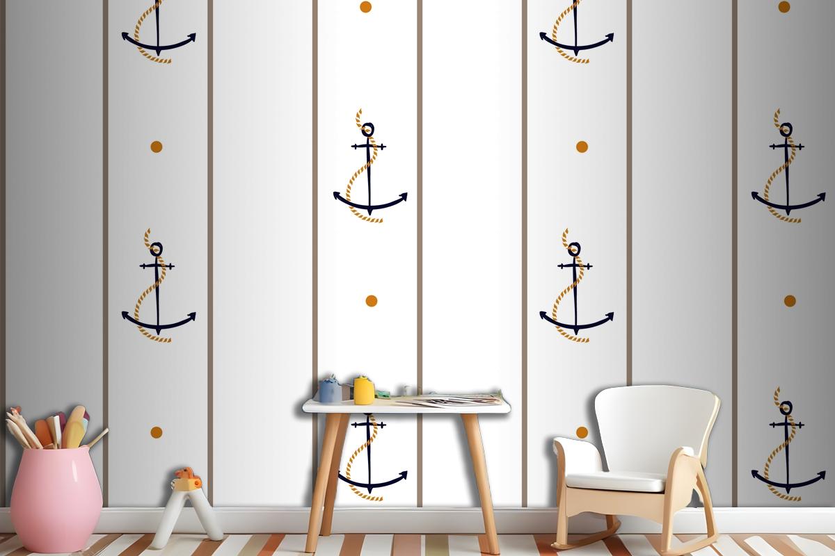 Vector Seamless Retro Pattern Wallpaper Mural
