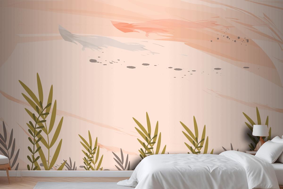 Watercolor Colorful Floral Background Bedroom Wallpaper Mural