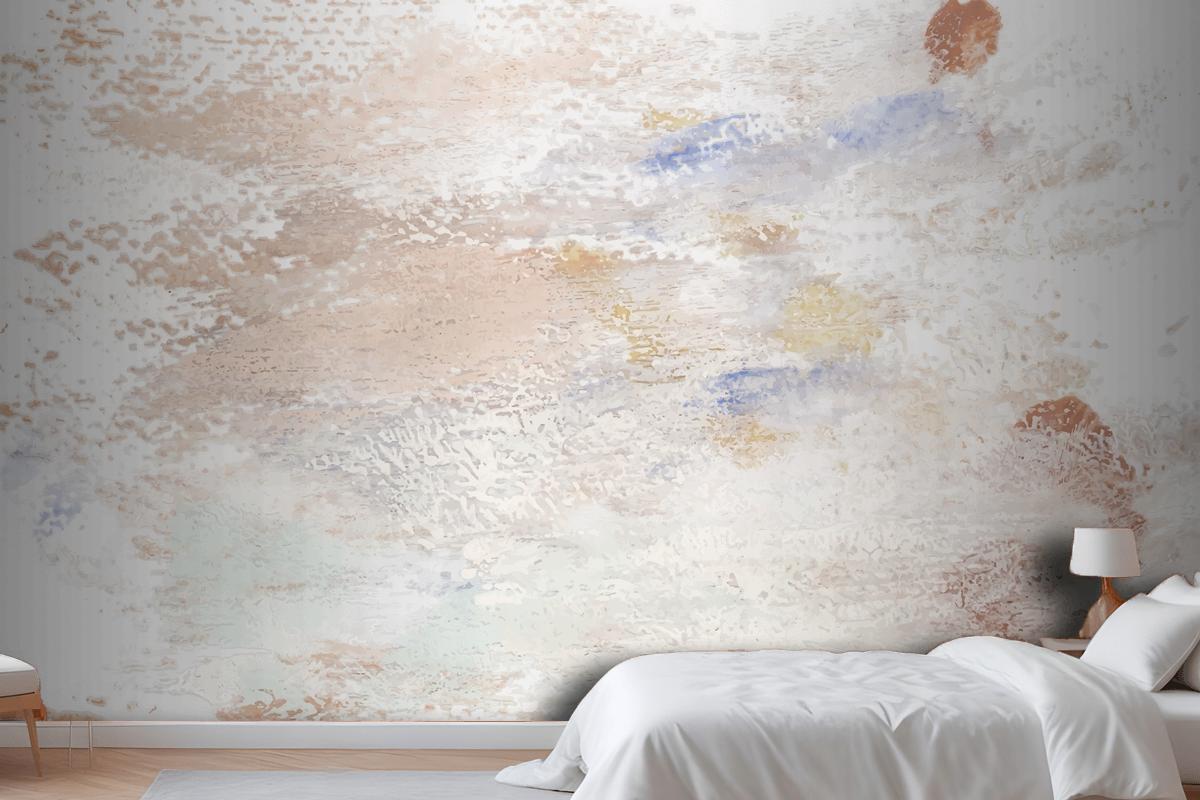 Earth Tone Paint On A Canvas Bedroom Wallpaper Mural