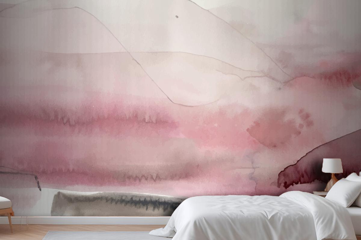 Soft Watercolor Splash Stain Background Bedroom Wallpaper Mural