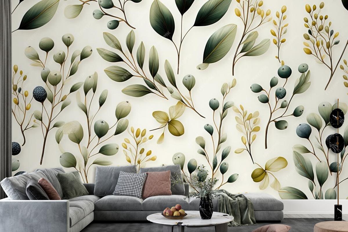 Simple Christmas Seamless Pattern Living Room Wallpaper Mural