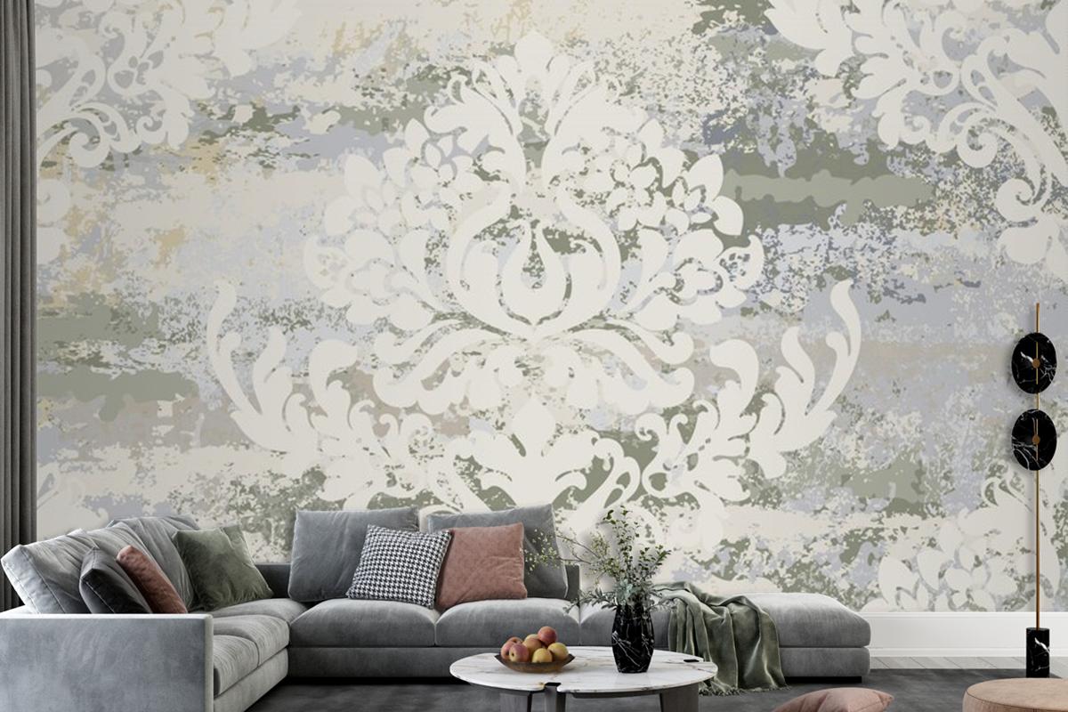 Vintage Ornament Seamless Pattern Living Room Wallpaper