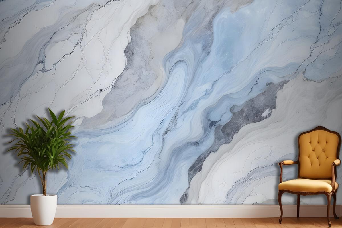 Blue Marble Art Wallpaper Mural