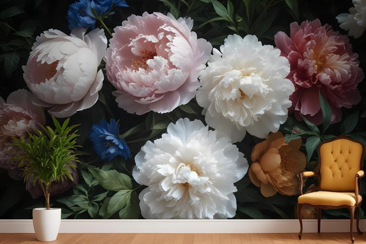 Dutch Floral Victorian Flower Bouqet Bedroom Wallpaper Mural